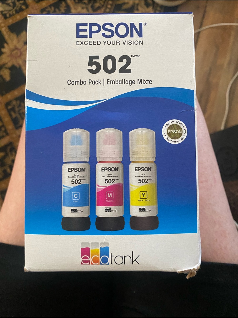 Epson 502 Ink Combo Pack - Cyan Magenta Yellow